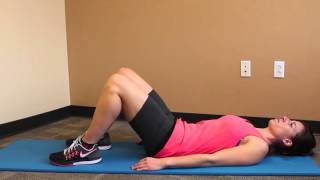 OrthoIndy Exercises  Supine Posterior Pelvic Tilt [upl. by Lewis]