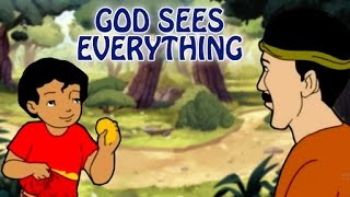 God Sees Everything  Moral Values And Moral Lessons For Kids In English  Cartoon Stories For Kids [upl. by Adnorrehs]