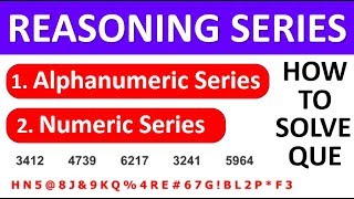 How to Solve Alphanumeric Series amp Numeric Series  REASONING BANK PO  CLERK EXAMS [upl. by Niattirb]