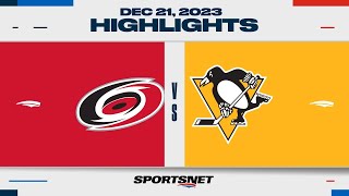 NHL Highlights  Hurricanes vs Penguins  December 21 2023 [upl. by Johanan]