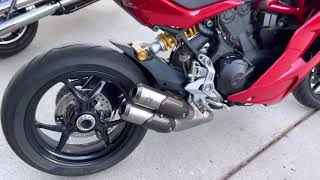 Ducati Supersport S Akrapovic Slipon exhaust [upl. by Nylek]