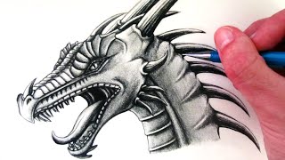 How to Draw a Dragon Head [upl. by Malinin]