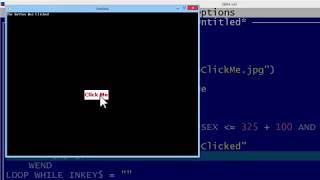 QBasic Tutorial 56  QB64  Mouse Interface Part 2  Adding A Button [upl. by Animahs]