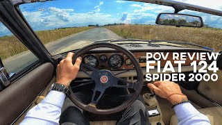 ENG POV ONBOARD drive review  FIAT 124 SPIDER 2000 Pininfarina 50th anniversary edition  4K [upl. by Eerbua]