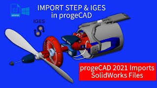 Import STEP and IGES files in progeCAD [upl. by Akinar427]