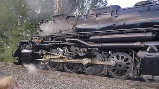 4014 Big Boy Train starting  steam locomotive [upl. by Asinla]