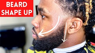 BEARD SHAPE UP TUTORIAL  BEGINNER BARBERS  BARBER STYLE DIRECTORY [upl. by Darlleen807]