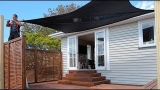 How to Install Shade Sails  Mitre 10 Easy As DIY [upl. by Lovich]