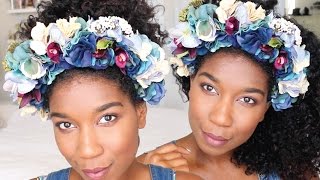 DIY Chic Flower Crown Headband  No Sew  Naptural85 [upl. by Knute]