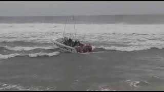 Skiboat launching surfclose call KZN Coast [upl. by Llertnac]