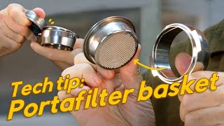 Tech tip how to remove a portafilter basket [upl. by Nnaik]