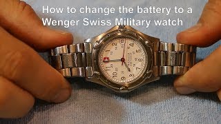 WENGER SWISS MILITARY  how to change the battery to a quartz watch [upl. by Aivatnuhs93]