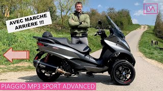 Essai Piaggio MP3 500 Sport Advanced  avec MARCHE ARRIERE [upl. by Karab502]