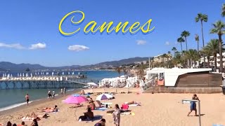 КАННЫ  Cannes Beach Walk  France  September [upl. by Iniffit]