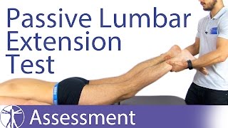 Passive Lumbar Extension Test PLET  Lumbar Instability [upl. by Ahseenat]