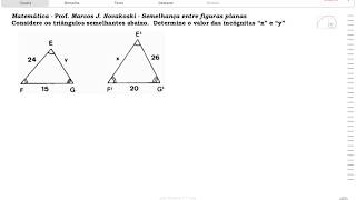 Matemática Geometria Plana semelhança [upl. by Hudson]