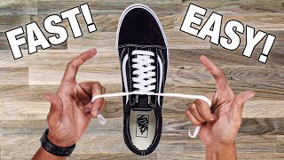 How To Tie Shoe Lace In 1 SECOND Easy Tutorial [upl. by Odnomar887]