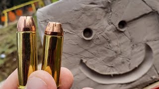 454 Casull vs 45 Long Colt  GIANT CLAY BLOCKS [upl. by Vaules]