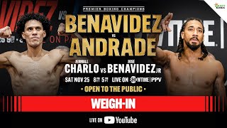 Benavidez vs Andrade OFFICIAL WEIGHIN [upl. by Neersan6]