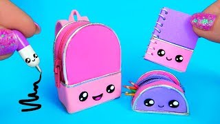 DIY MINI ÚTILES ESCOLARES KAWAII que SÍ FUNCIONAN [upl. by Airetas]