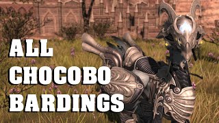 FFXIV All Chocobo Bardings ARRSHB [upl. by Burne]