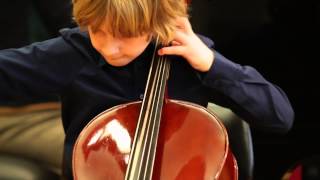 A Dvorak  Humoresque for cello and piano  Leonard Razboršek 8 years old [upl. by Atalya752]