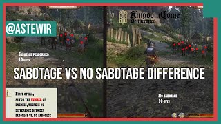 Kingdom Come Deliverance  Baptism of Fire Sabotage vs No Sabotage Difference HD [upl. by Nnyleitak82]