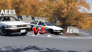 AE86 20v 4AGE vs AE85 Turbo  Assetto Corsa [upl. by Weiner]