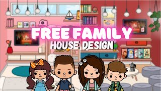 FAMILY HOUSE DESIGN FREE  TOCA LIFE WORLD  Toca Boca [upl. by Anibla]