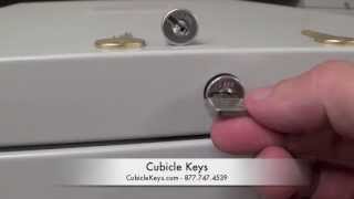 HON Lock Core Install Removal Replacement Cubicle Keys [upl. by Bloxberg]