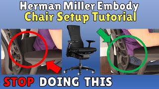 How To Ergonomically Set Up Herman Miller Embody Logitech G Adjustment Setup Guide Tutorial [upl. by Derick]