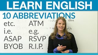 Learn English 10 abbreviations you should know [upl. by Seroka]