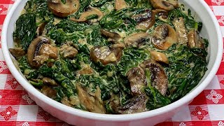 CREAMED SPINACH amp MUSHROOMS A REALLY RETRO HOLIDAY [upl. by Paxton]