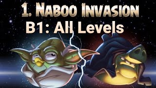 Angry Birds Star Wars 2  Naboo InvasionBird Side All Levels Powerups Walkthrough [upl. by Laemsi]