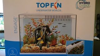 Top Fin Engage New 5 Gallon All Glass Tank from Petsmart [upl. by Beauregard55]