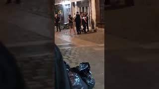 Woman Slapped by Policeman After Spitting on Him During Arrest [upl. by Erdried]