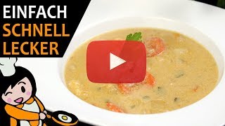 Blumenkohlsuppe mit Sauerrahm  Rezept Videos [upl. by Rubel871]