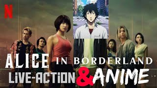 Alice in Borderland  Liveaction amp anime comparison  Tag game scene [upl. by Ennaus]