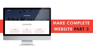 Make Complete College Website Design  Course Page and Blog Page  Part 3 [upl. by Lubba]