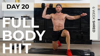 Day 20 40 Min Full Body DUMBBELL HIIT No Repeats  6WS1 [upl. by Ahcas]