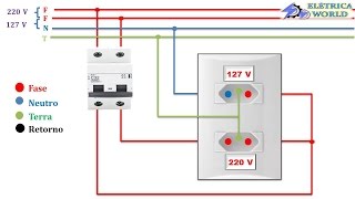 Como Ligar Tomadas 127V e 220 V [upl. by Paulo]