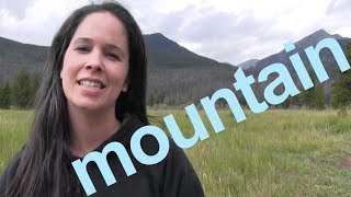 How to Say MOUNTAIN and SENTENCE  American English [upl. by Nemrac251]