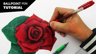 How to Draw with BALLPOINT PENS  Tutorial for BEGINNERS [upl. by Sulienroc700]