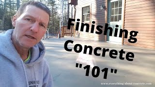 Concrete Finishing Tips  Pouring And Finishing A Small Concrete Floor [upl. by Hauger]