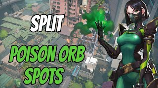 Viper poison orb lineups  Split  Valorant [upl. by Annoed]