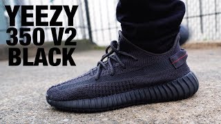 Adidas YEEZY Boost 350 V2 Black Non Reflective REVIEW amp On FEET [upl. by Danni841]