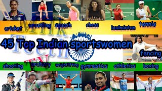 45 Top Indian Women Athletes and Professional Sports players  List of Sportswomen in India [upl. by Imnubulo94]