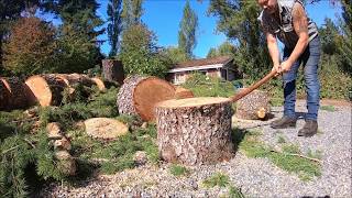 SPLITTING FIREWOOD CHOOSING THE RIGHT AXE [upl. by Arthur]