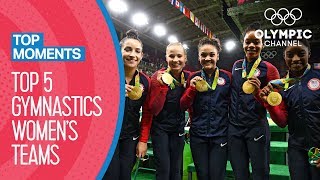 TOP 5 Best Artistic Gymnastics Womens Teams  Top Moments [upl. by Atilef333]