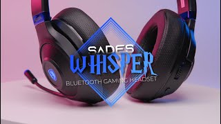 SADES Whisper Wireless Gaming Headset [upl. by Ehlke]